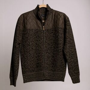 Gioberti Quilted Bomber Style Knit Jacket Boys Size 16 blackFull‎ Zip Mock Neck